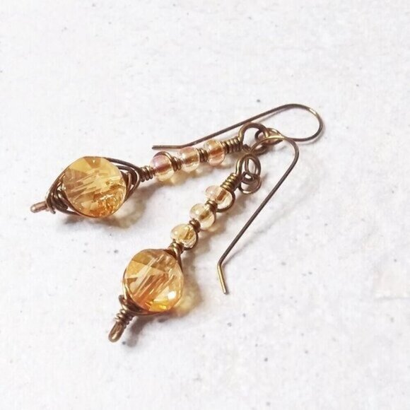 Bling-a-liscious Sexy EarCandy! Uniquely Wire Wrapped & Handmade Dangle Earrings - Picture 7 of 10